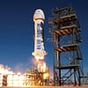 William Shatner Goes to Space on Jeff Bezos’ Blue Origin Fallace-Shaped Rocket