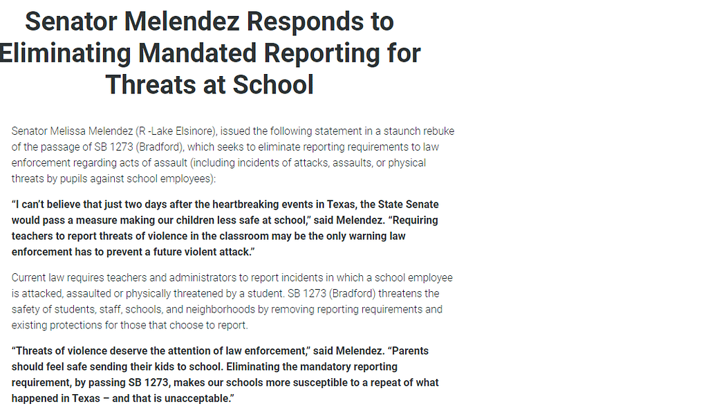  State Senator Melissa Melendez