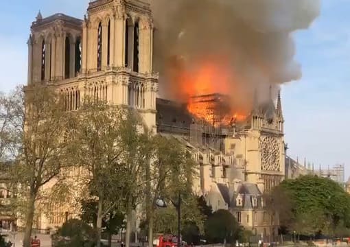 4/15/19: Notre Dame Cathedral in Paris Burning