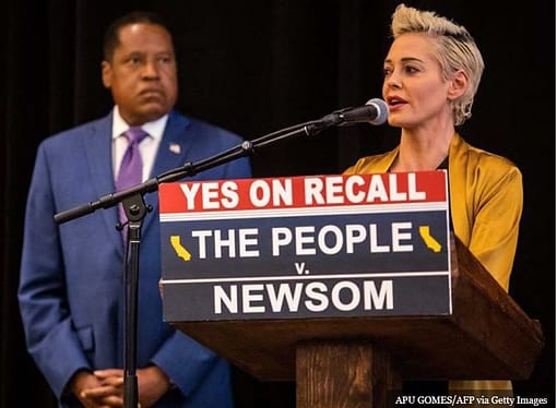 Rose McGowan Endorses Republican Larry Elder For California Governor